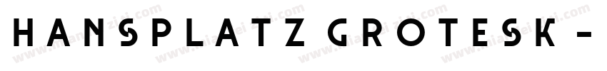 Hansplatz Grotesk字体转换